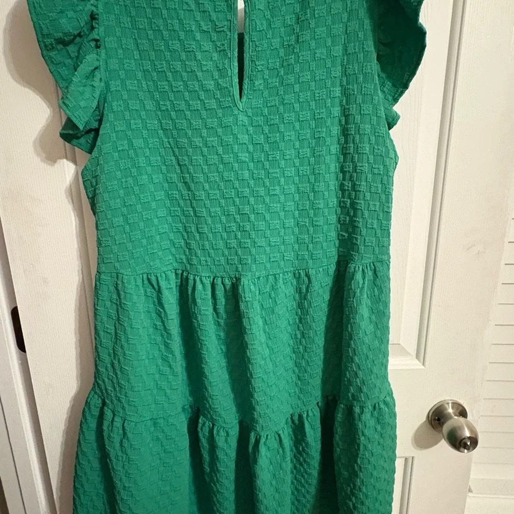 Umgee Vibrant Green Textured Dress, size M‎